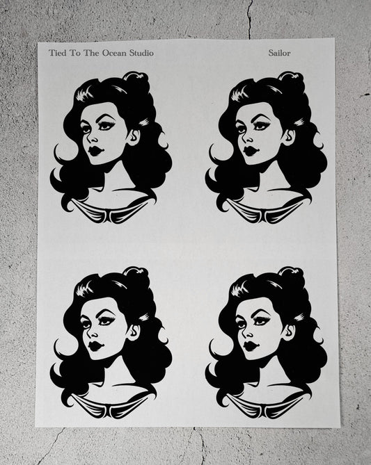 Woman Adhesive Stencil