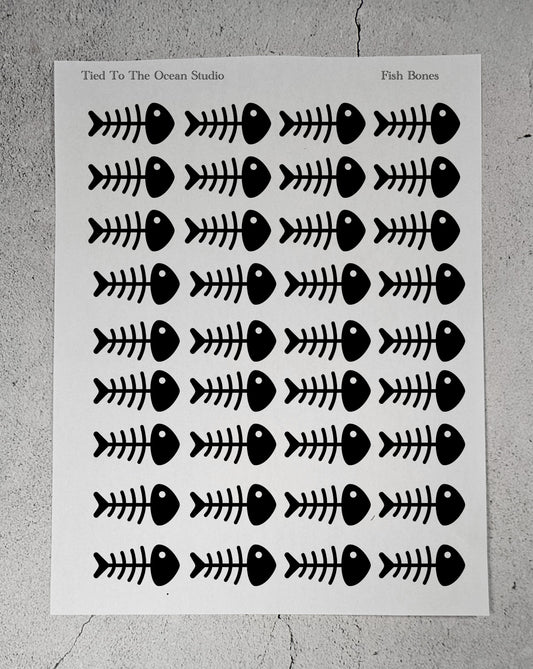 Fish Bone Adhesive Stencil