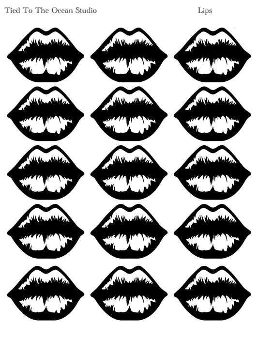 Lips Adhesive Stencil