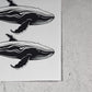 Whale Adhesive Stencil