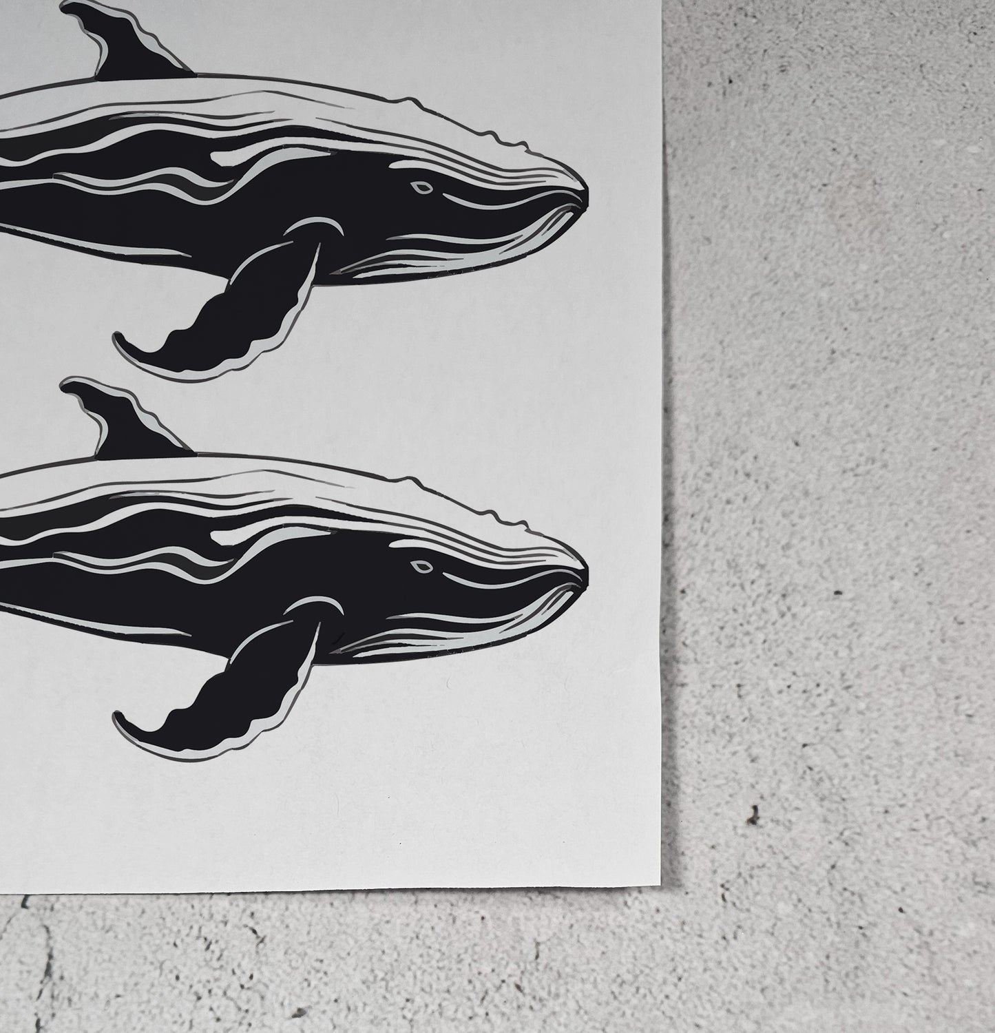Whale Adhesive Stencil