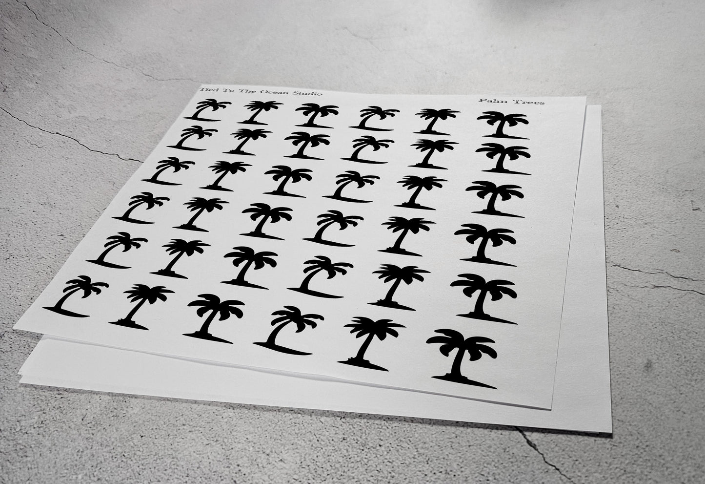 Palm Tree Resist Stickers