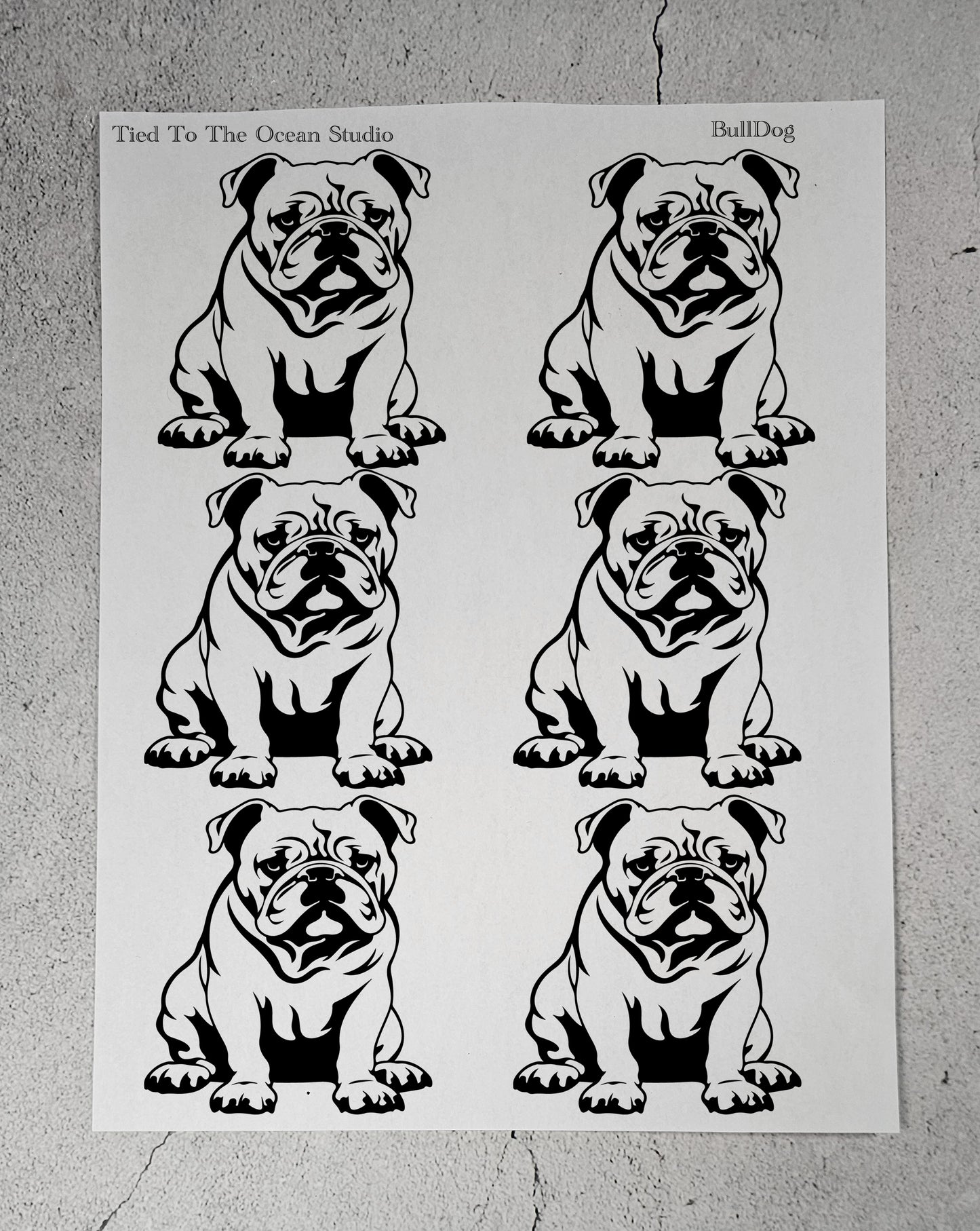 Bulldog Adhesive Stencil