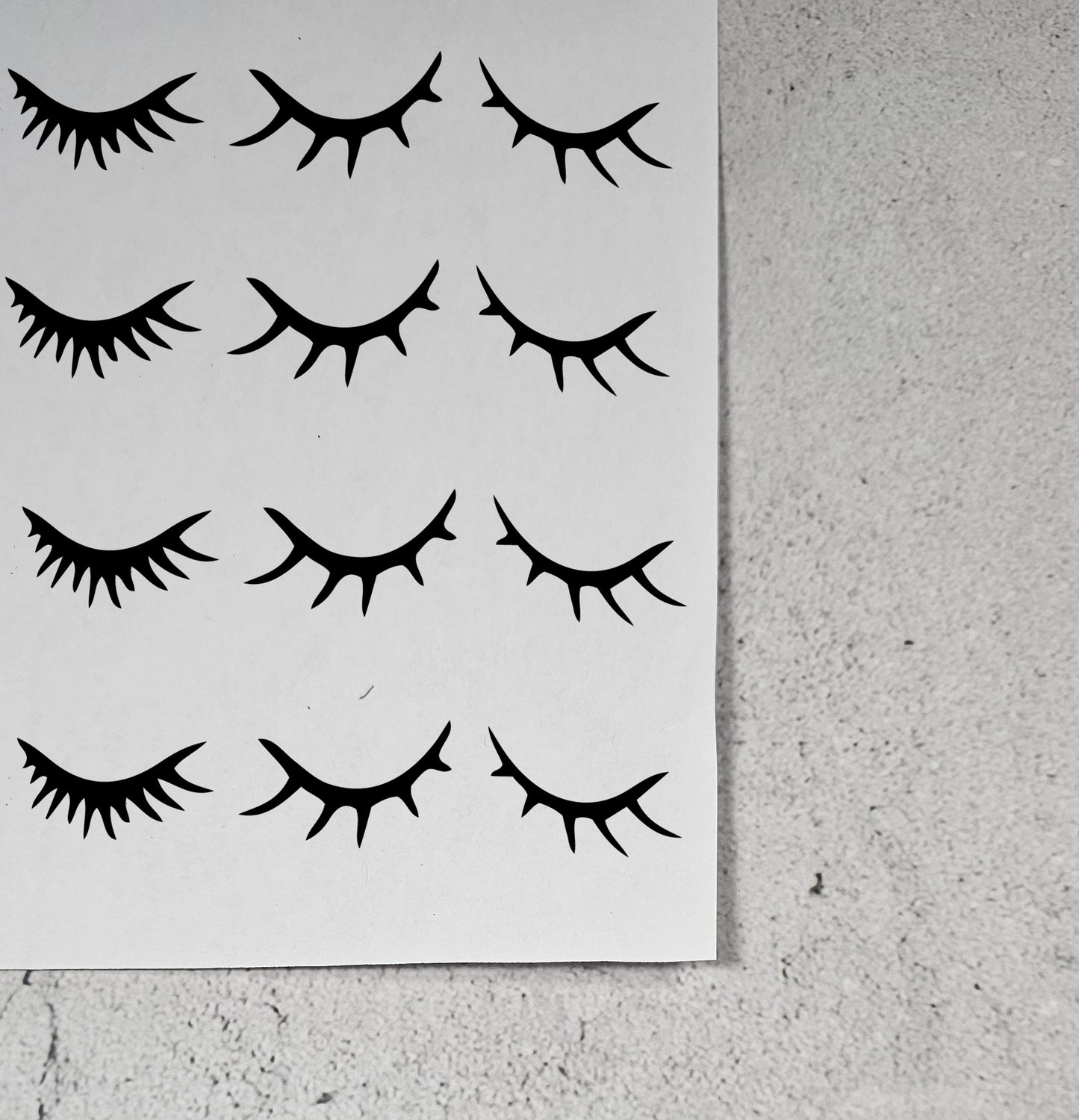 Lashes Resist Stickers