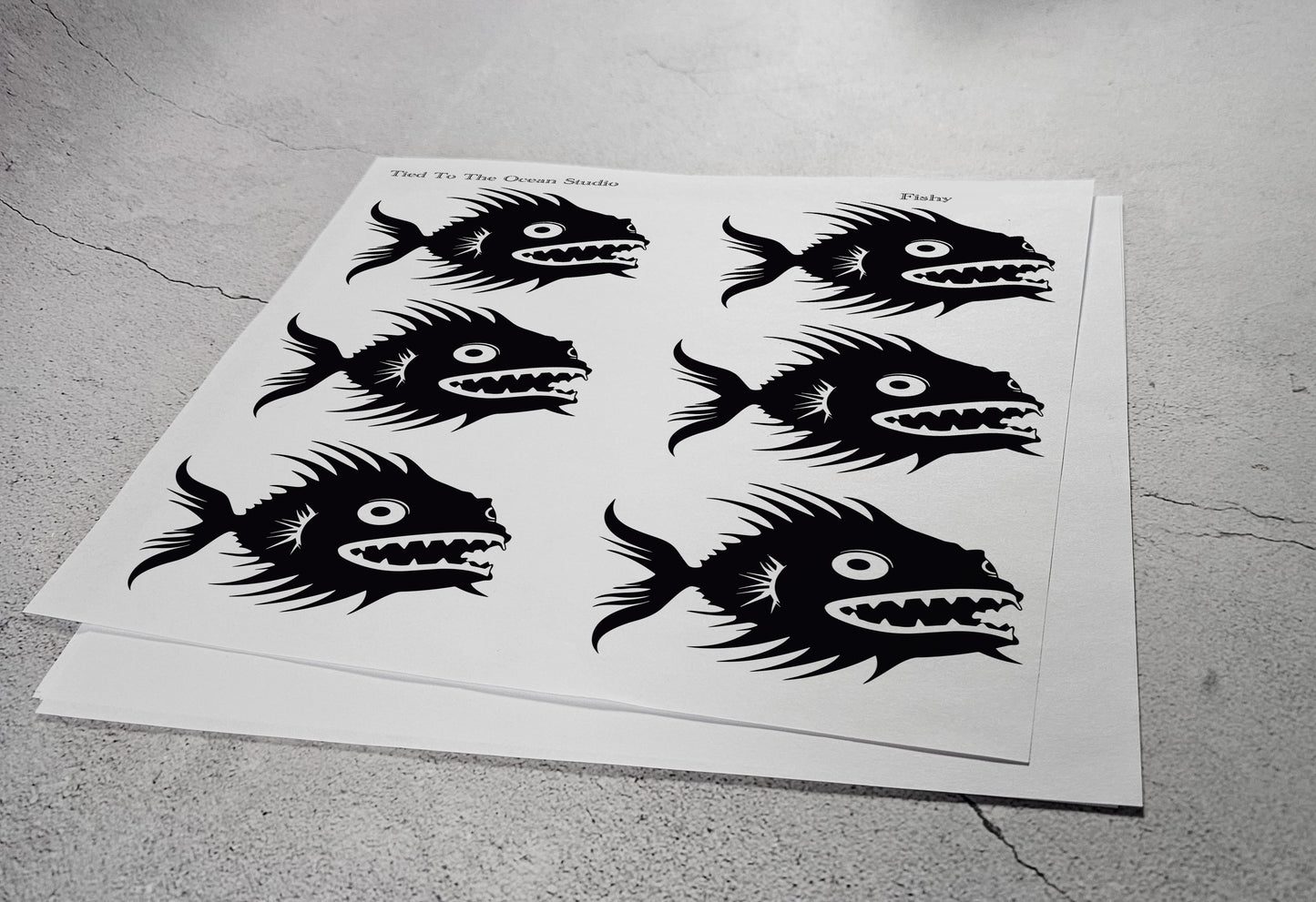 Fish Adhesive Stencil