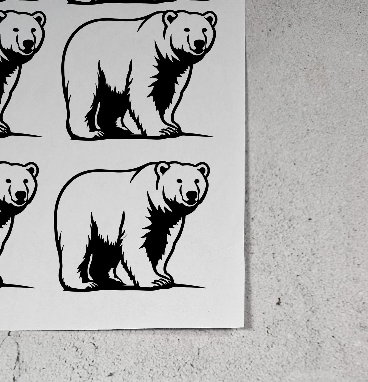 Polar Bear Adhesive Stencil